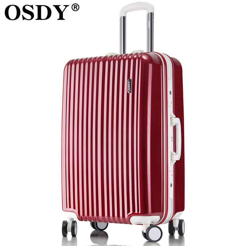 OSDY 拉杆箱包高端铝框万向轮旅行李箱子托运箱TSA海关锁电脑袋